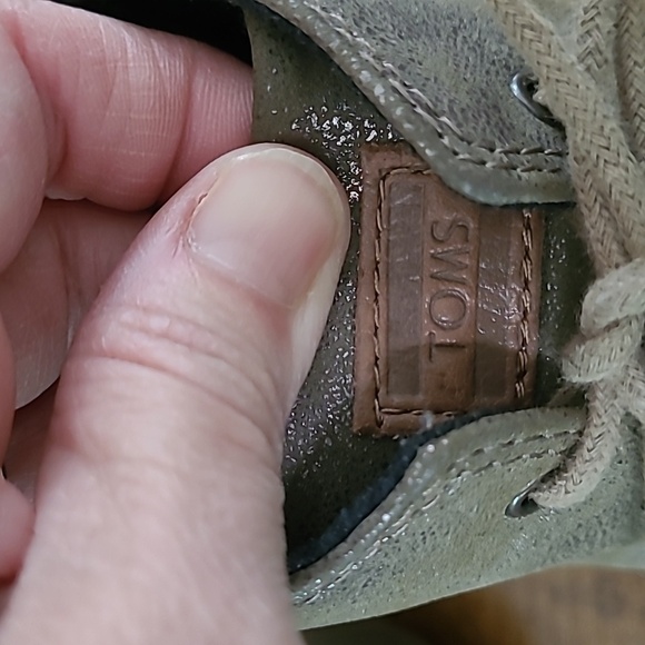 Toms Metallic Gray Lace-up Ankle Booties size 7 - Picture 7 of 10